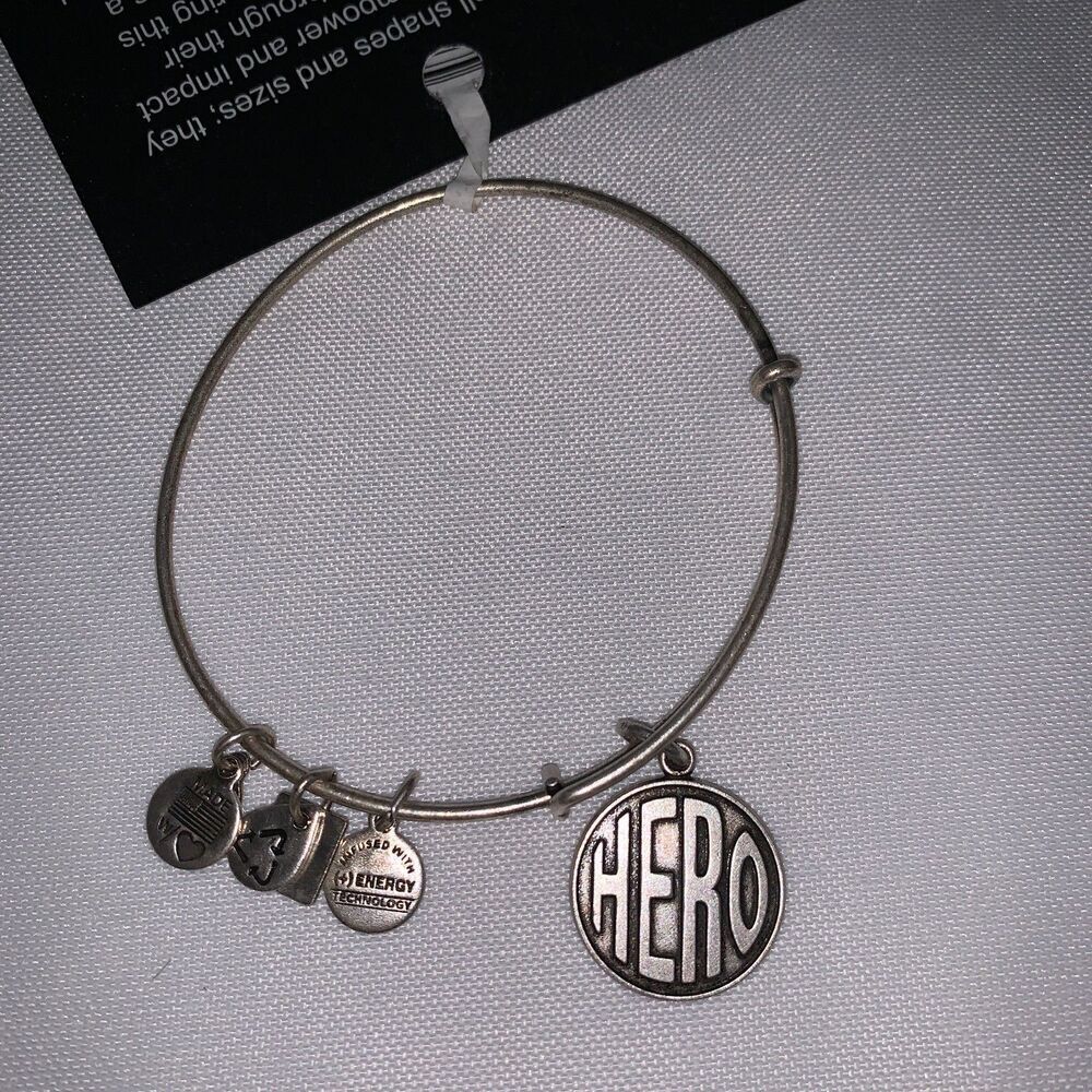 NEW Alex and Ani Charity by Design Hero Bracelet - Silver Toned Adjustable Size